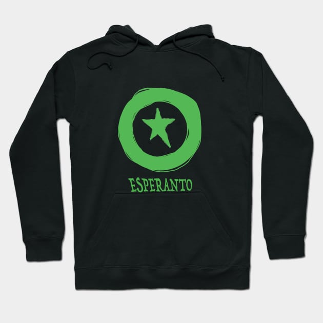 Esperanto Verda Stelo Hoodie by La Parolistoj